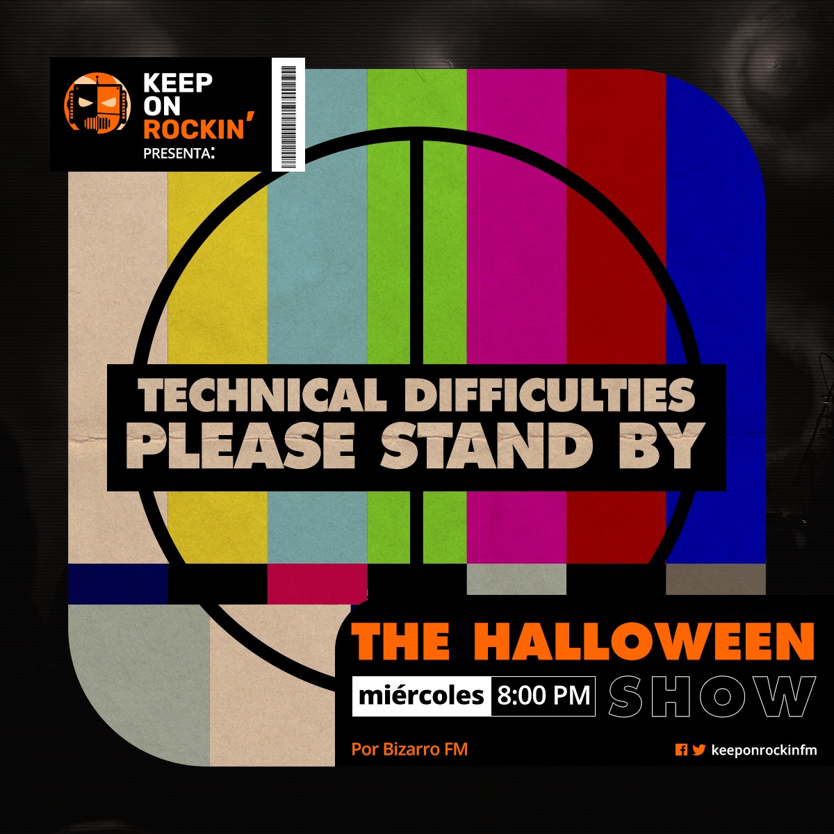 KeepOnRockinFM's tweet photo. Al parecer se nos pasaron las copas en nuestro Halloween virtual y se nos pasó grabar programa :( pero no sé preocupen, abrimos de nuevo el baúl de los recuerdos para escuchar nuestro especial 2020 de Halloween.

No se lo pierdan a las 8 PM por @bizarrofm https://t.co/OWzo8FZJCM