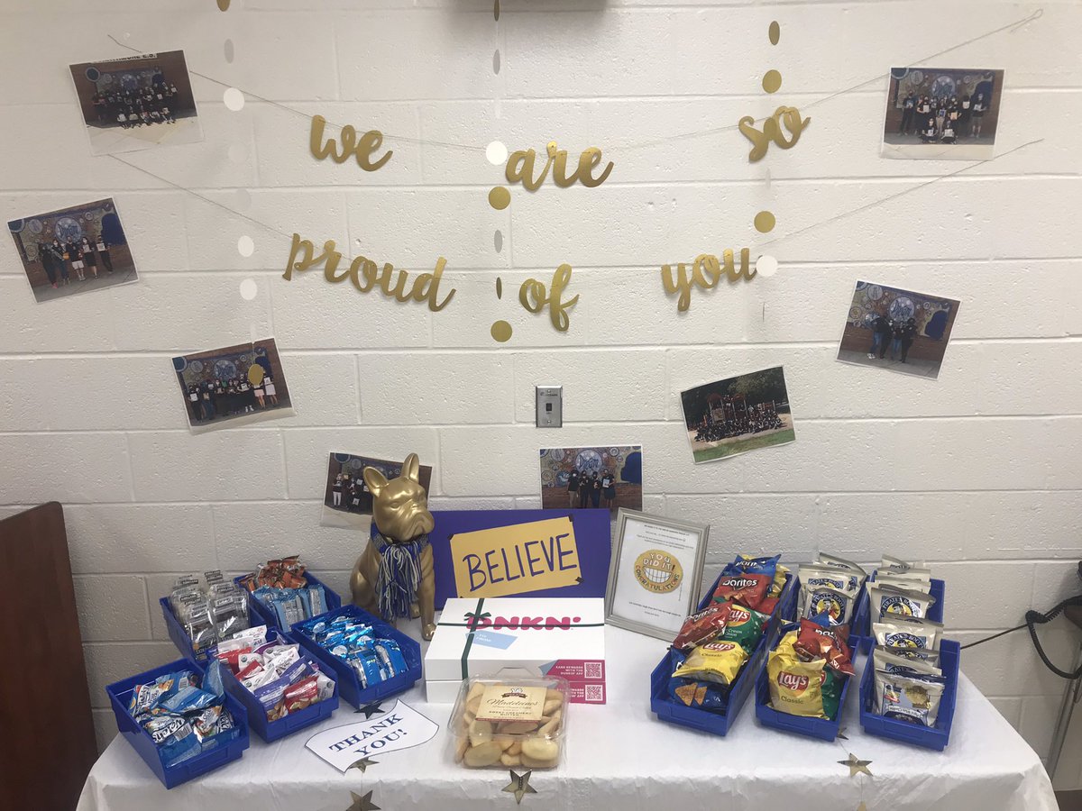 DreamStrathmore's tweet photo. End of MP1 Staff Treats. Time to "Sharpen Our Saws" so we are re-energized and ready for MP2. #focusedonlearning #thelassoway https://t.co/382N65JiQp