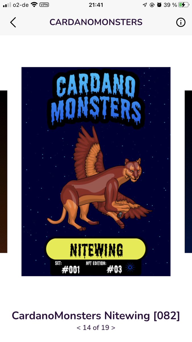 L_C_M_C_K_K's tweet photo. My Collection👹 #day4 #set001 #nfte03 #082 #cardanomonsters #nitewing #MonsterArmy #nftcommunity #nftcollector #NFTs #cnft #cardano https://t.co/Qq3vDYA34C