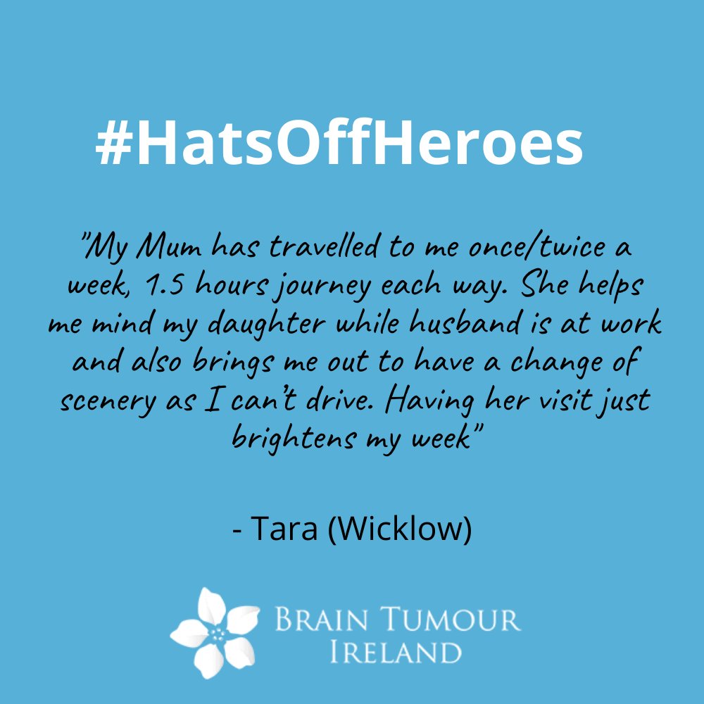 braintumourIRL's tweet photo. We are paying tribute to the everyday heroes who give valuable care and support to the brain tumour community in Ireland. 

Nominate your hero here https://t.co/Mgelxx1xRY
#HatsOffHeroes
#BrainTumourAwarenessWeek 
#IBTAWeek https://t.co/H8MoMBALdN