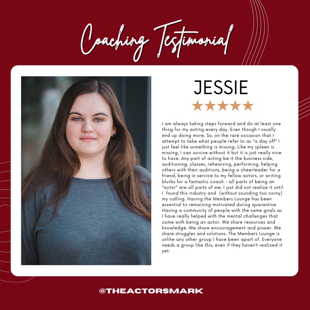 theactorsmark's tweet photo. Testimonial from Jessie! π€ Love that I have been able to help you! π Another reason why I keep doing what I do and loving it! π
#actingcareer #Seattleactor #newyorkactor #Atlantaactresses #phillyactor #NewYorkactors #Atlantaactor #sandiegoactor #Portlandactor #denveractor https://t.co/wfQ41Q2XOG