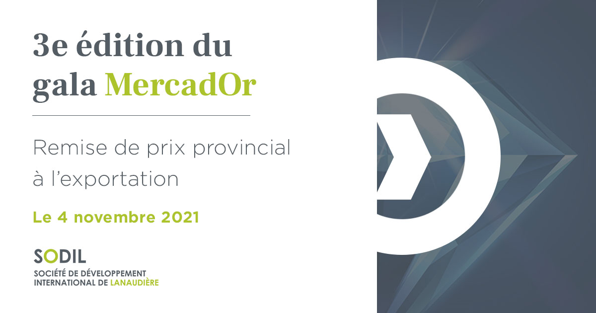 SODIL's tweet photo. Célébrons ensemble les succès des PME Exportatrices de partout au Québec! 🎉
Découvrez les 39 finalistes en lice pour l’un des prix lors du gala MercadOr, qui aura lieu le 4 novembre 2021. 🏆
https://t.co/piIrDFW95M
#sodil #galamercador2021 #entreprisesexportatrices #pme https://t.co/bPFnf6hgzh