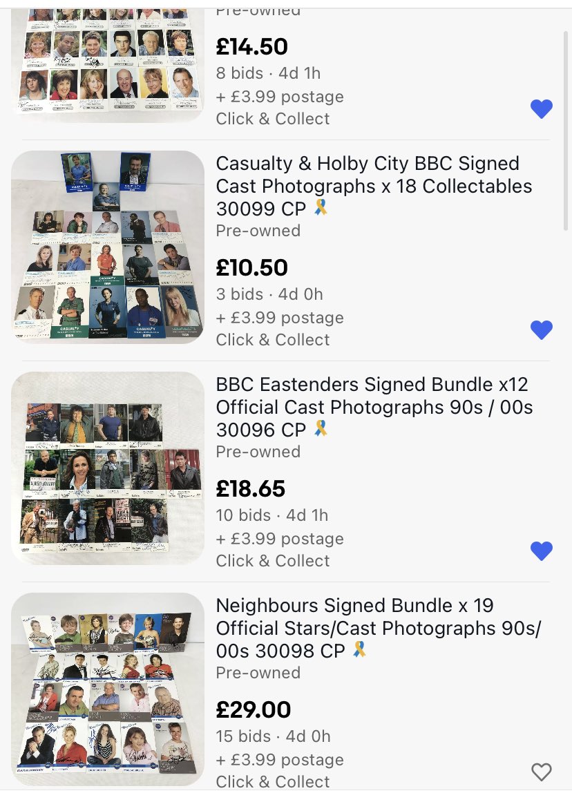 Wow bidding is going well on our signed soap opera call cards. Featured in local press. There’s still time to get your bids in 4 days to go #ebay #hull #charity #auction #anlaby