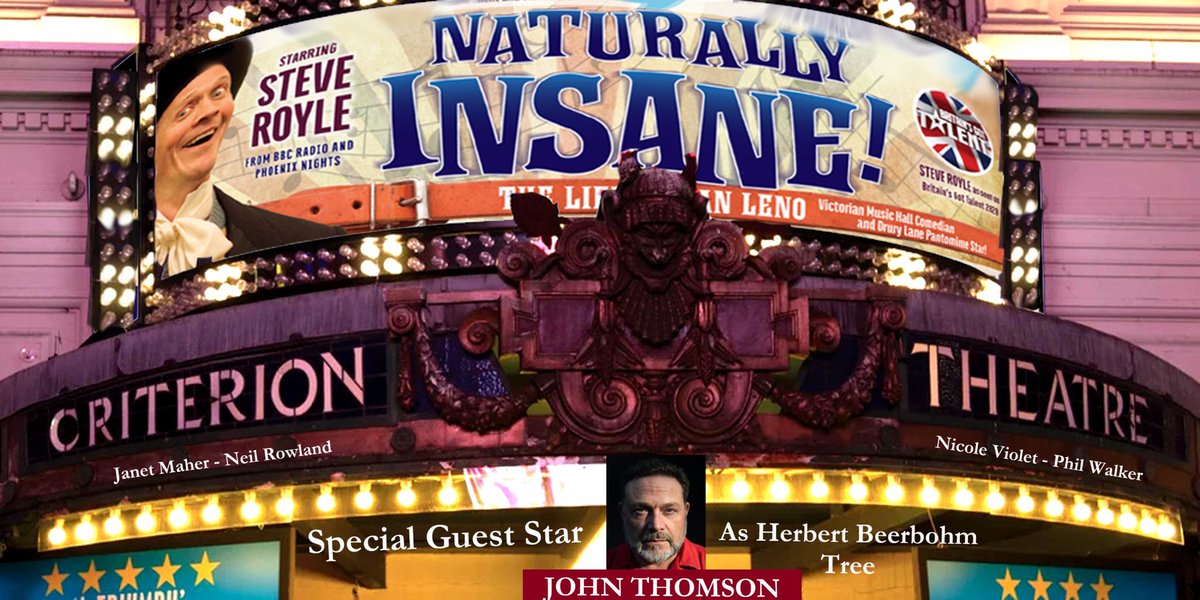 steveroylecomic's tweet photo. Not long now until we bring #DanLeno back to the West End!
Naturally Insane! The Life of Dan Leno with special guest star @JohnnyThomson2 as Herbert Beerbohm Tree and @Philwalkercomic @rowly2510 Janet Maher, Nicole Violet @CriTheatre 15 Nov! @Rhodes_Media
@musichallsoc BOOK NOW! https://t.co/1Srj5ROuS6