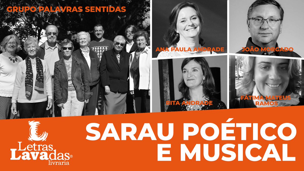 LetrasLavadas's tweet photo. 📖 A Livraria Letras Lavadas promove no dia 4 de Novembro, às 18:30h, um Sarau poético e musical que pretende homenagear o poeta João Morgado. 🗣
🔴 O Sarau poderá ser visto em directo no Facebook e no Youtube da Letras Lavadas. https://t.co/equVCrAE4u
