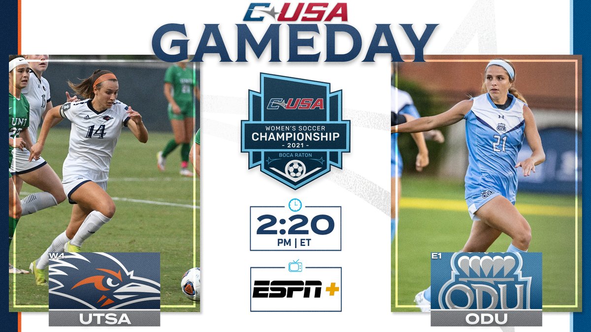 ConferenceUSA's tweet photo. ⚽️ #CUSAWSOC GAMEDAY ⚽️

@UTSAWSOC 
🆚
@ODUWomensSoccer 

⏰ > 2:20 pm ET // 1:20 pm CT
🖥 > https://t.co/pkbskYDYL6 https://t.co/o8T7mQjVH3