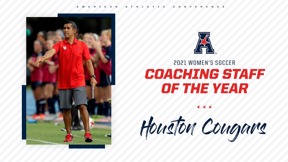 .<a href="/UHCougarSoccer/">Houston Soccer</a> head coach <a href="/Diego13Boca/">Diego Bocanegra</a> and his staff have been named Coaching Staff of the Year after guiding the Cougars to a 5-2-1 record in conference play (13-4-2 overall) and second place in the standings after being picked to finish seventh in the preseason coaches’ poll.