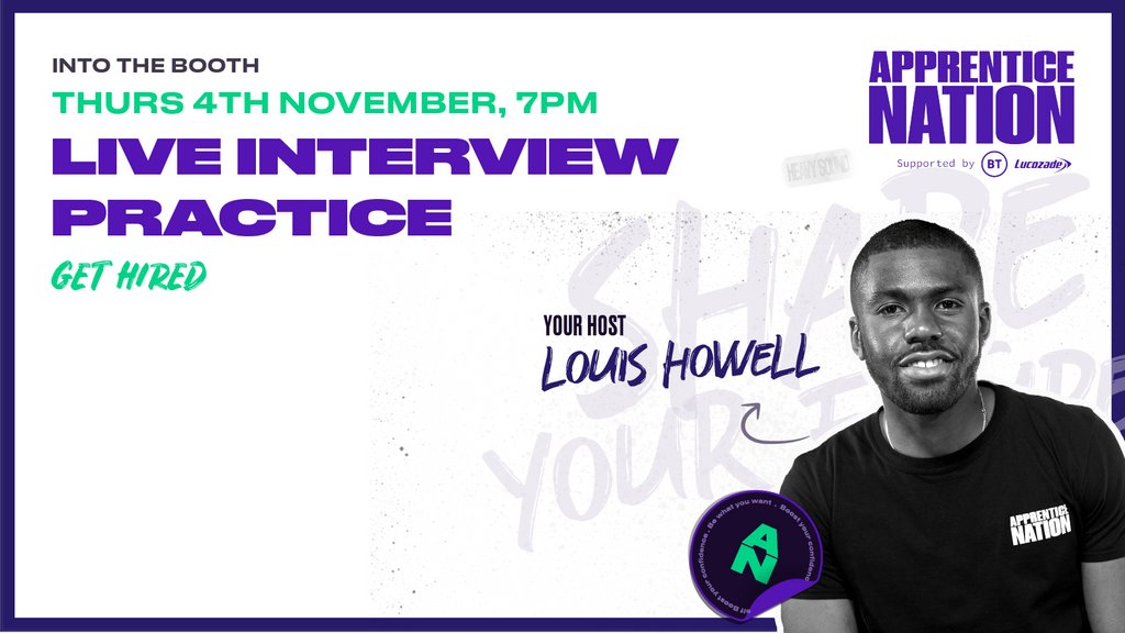 AppNationUK's tweet photo. It's time for some interviews (not really). The energetic duo @mrlouishowell and recruitment specialist Simmane Bangura are back tomorrow at 7PM.
⁠
Get to know all the most common interview questions and how to answer them.⁠
⁠⁠
Register now: https://t.co/iljXyT4dDz https://t.co/xsZTWwYTjK