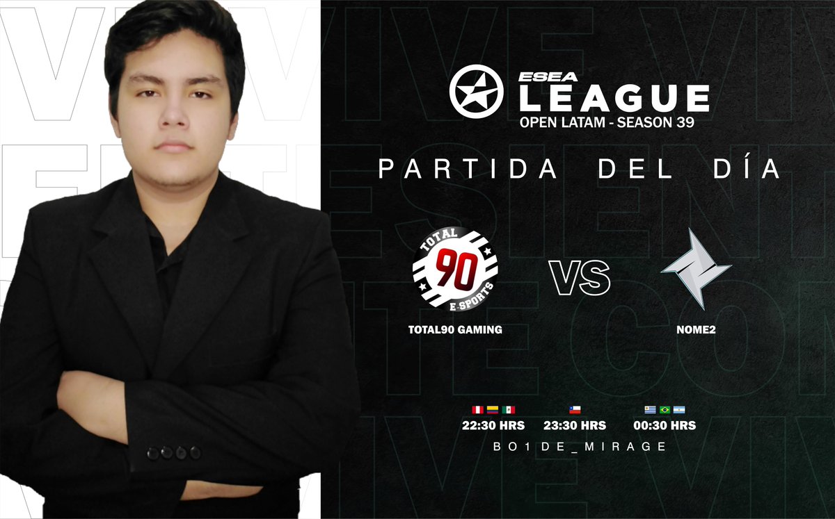 sslstudiogg's tweet photo. ¡Partidas del día! 🔥
Arrancamos con la cobertura de la LIGA ESEA SEASON 39, a continuación, les dejamos las partidas programadas para el día de hoy.
- Loop Gaming vs Inner Fire Esports 
- Total90 Gaming vs Nome2 
🎙  @lobockz y @dev1nePE https://t.co/KW90ju8m1v