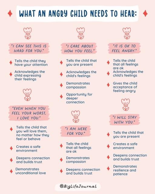 2mdSolutions's tweet photo. Listen and validate to help co-regulate!  

When they can’t manage their big emotions, they need your calm.. 

 @biglifejournal https://t.co/1J32A89KK9