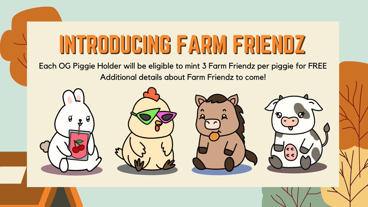 Farm Friendz is coming! Additional details to come on the Farm Friendz Universe! Make sure you get your Piggies!