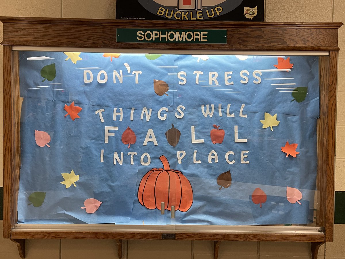 Shs2024's tweet photo. This years fall board! Big thank you to @SHSMediaCenter and @MrsJBattle for all of the supplies and assistance! https://t.co/AhEmSYPj7J