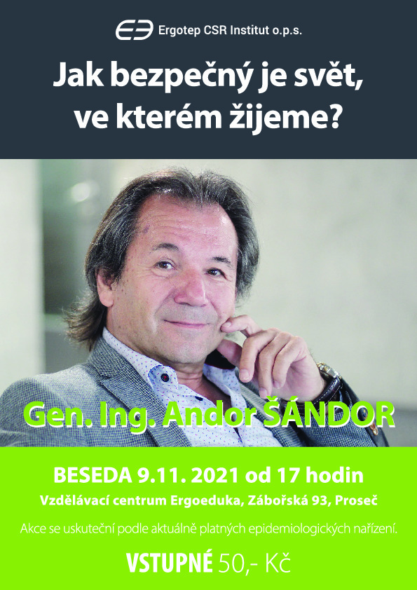 Přijďte si poslechnout Gen. Ing. Andora Šándora (v zál.), který vás provede krizovou situací s chladnou hlavou. Po předání své barvité palety zkušeností se už nebudete muset ničeho obávat. Odborně, ale s nadhledem. Těšíme se na vás.