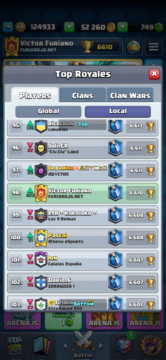 CanitasC's tweet photo. @Mishiwa_Furiano es muy pro pero yo en mis posibilidadea de jugar con muñones creo que lo hago bien. 3000 del mundo y 98 España para empezar con fuerza la tempo en @FuriaRojaNet 📛👉👈 https://t.co/Tx2qNLKnNB