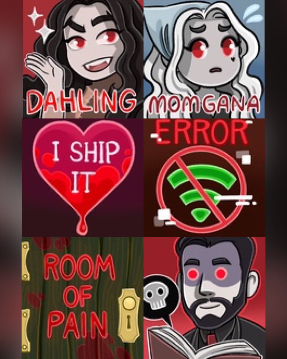 fangsofny's tweet photo. We have some new emojis commissioned from @Sweatersketches in our Discord! We’re all obsessed with her art so when we started thinking of emotes, of course we had to ask her! https://t.co/bSTJSBotEN