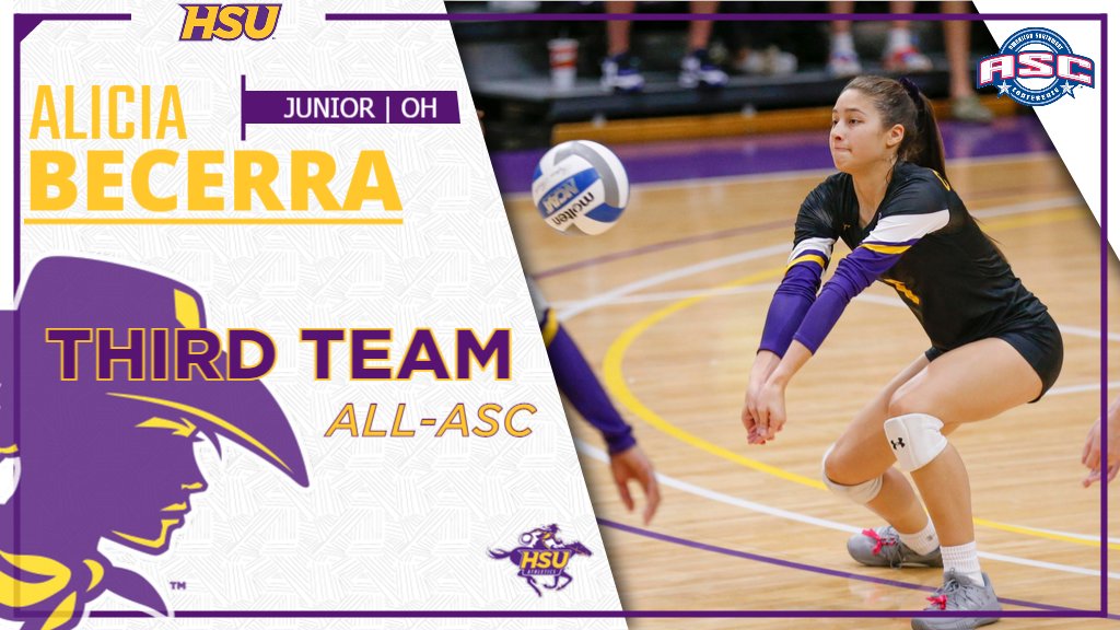 HSUAthletics's tweet photo. Alicia Becerra has been named Third Team All-ASC. Congratulations to Alicia! #ASCvb #D3vb https://t.co/lJsJpoo0mf