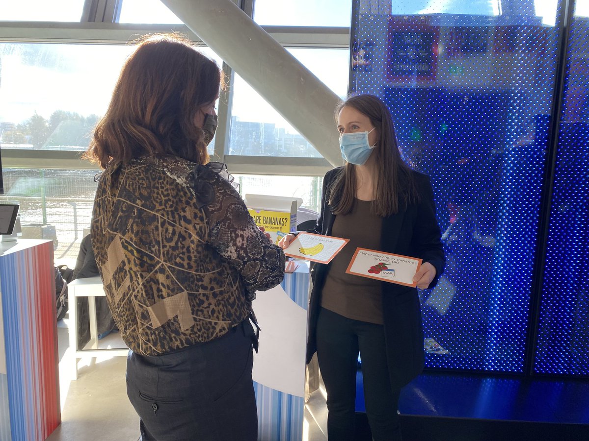 Great fun playing the #bananasgame 🍌 with <a href="/lucysiegle/">lucy siegle</a> at the #COP26 Green zone! Thank you so much for your great input 🙂 #howbadarebananas