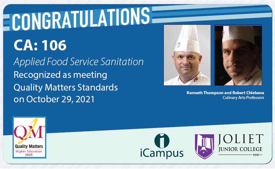 Congratulations Kenneth and Robert!!! Thanks for working to develop an excellent online course for JJC students  <a href="/QMProgram/">Quality Matters</a>