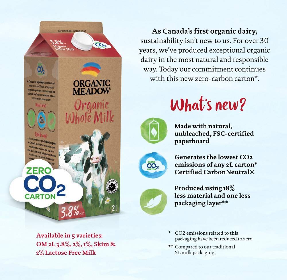 Congratulations on this new #sustainable and innovative packaging, <a href="/OrganicMeadow/">Organic Meadow</a>! 
Check out Canada's First Zero-Carbon Milk Carton ⏬ bit.ly/3GPx1ss

#sustainablepackaging #zerocarbon #netzero