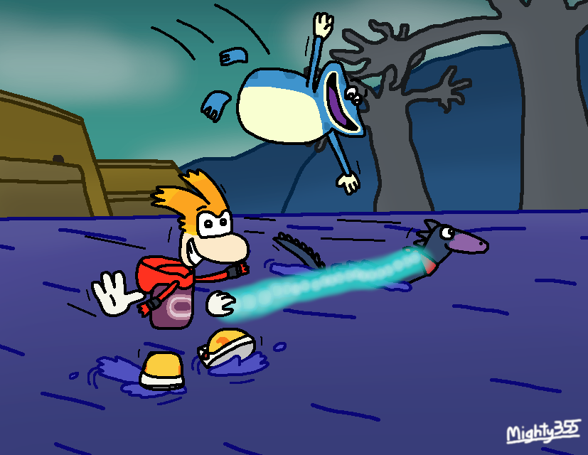 MightySlash67's tweet photo. Rayman with a Ssssam (Which is known as the Named as the Original "Purple Snake"). And Globox, however jumps into the water that he wants to go for a swim. XP
#Rayman #Globox #Ssssam https://t.co/Skk6X2mkGJ