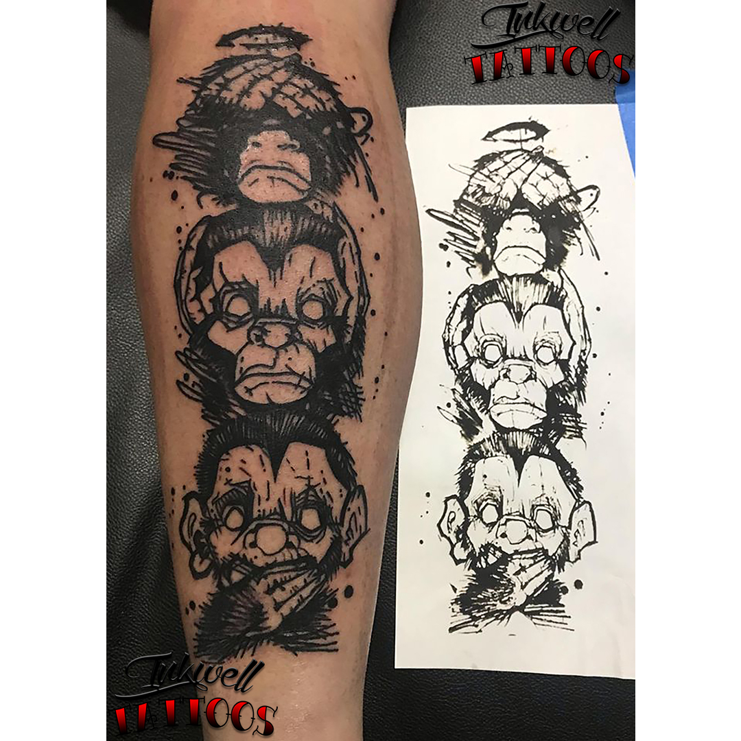Three wise monkeys   Tattoos by TioLu 