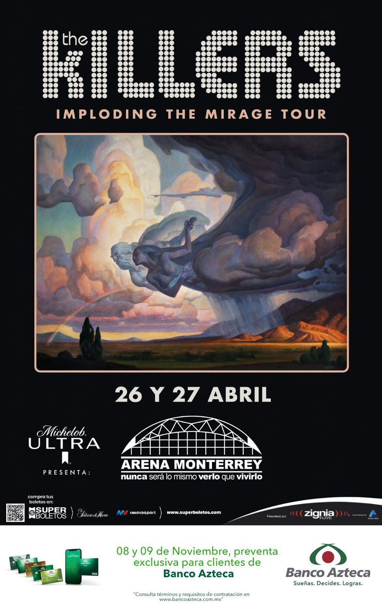 cinconotas's tweet photo. @thekillers regresan a @ArenaMtyOficial el 26 y 27 de abril 😎 https://t.co/Ra3k2I5OXV