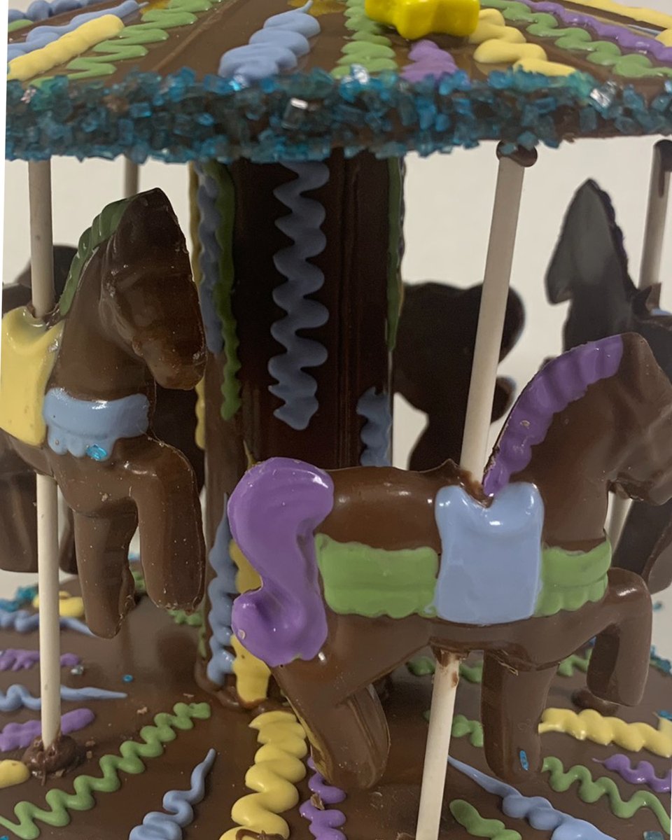 AdamsFarms's tweet photo. A custom chocolate carousel created by Sierra in our Kingston Sweet Shop! 🍫 #chocolate #customchocolate #chocolateart #kingstonny https://t.co/NWZpoc2S6M