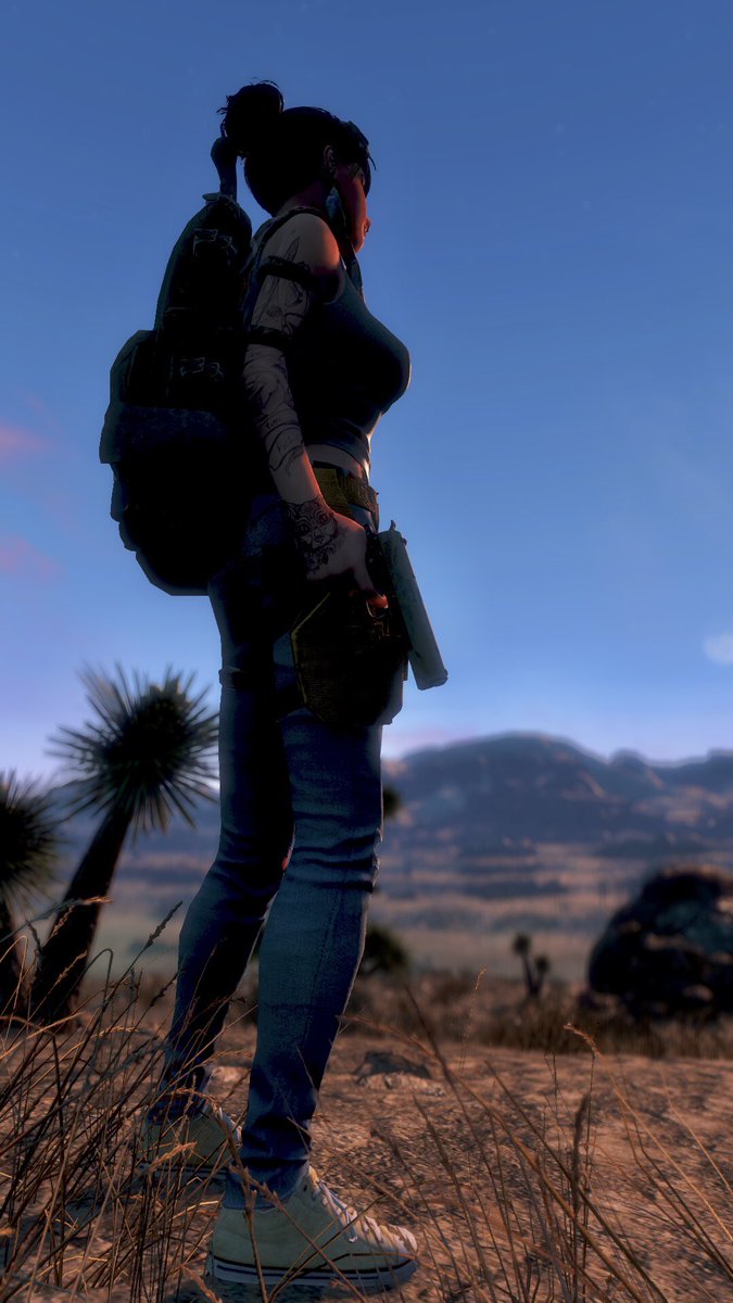 poci82's tweet photo. Another sunrise in nevada! #fallout4 #FalloutNewVegas #ProjectMojave #fallout #PhotoMode https://t.co/OMEovNplsj