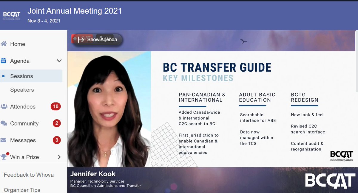 bccat_org's tweet photo. Happening now: Jen Kook walks through recent expansions to the #BiggerBetterBCTransferGuide! #BCpse #ABEtransfersearch #PanCanadian #International #JAM2021 @bctransferguide https://t.co/OSvPqYvEXt https://t.co/WOsxqVlU9Z