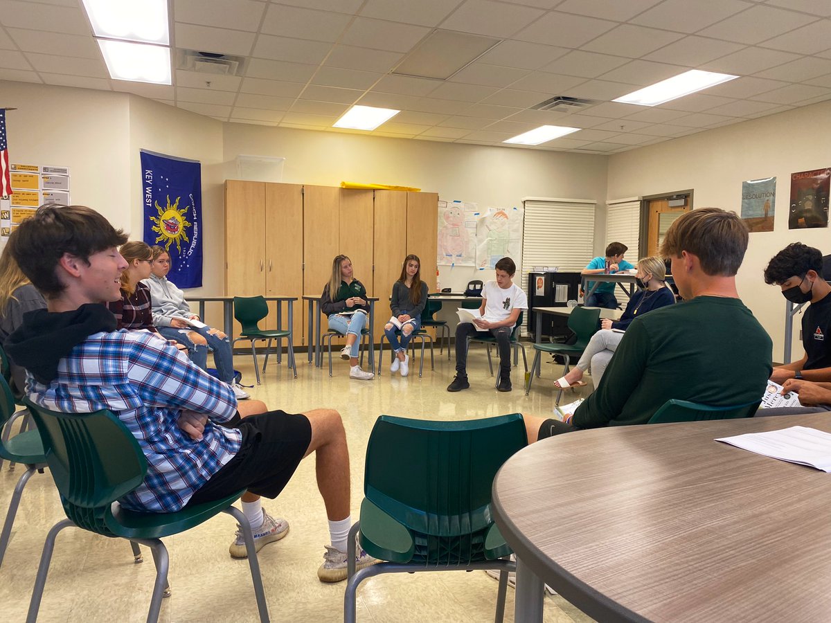 AP Lang tackled “Just Mercy” today through Socratic Seminars! They handled the powerful text with maturity and fantastic insight. <a href="/TheCoyoteWay/">CypressCreek</a>