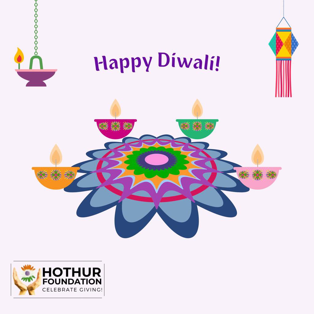 May every candle, that will be lit on the evening of Diwali, bring joy and prosperity for everyone.
This Diwali ,be the glow that lights up someone’s life!!✨✨

We at hothur foundation wish you health, prosperity, happiness and peace this Diwali!!🪔