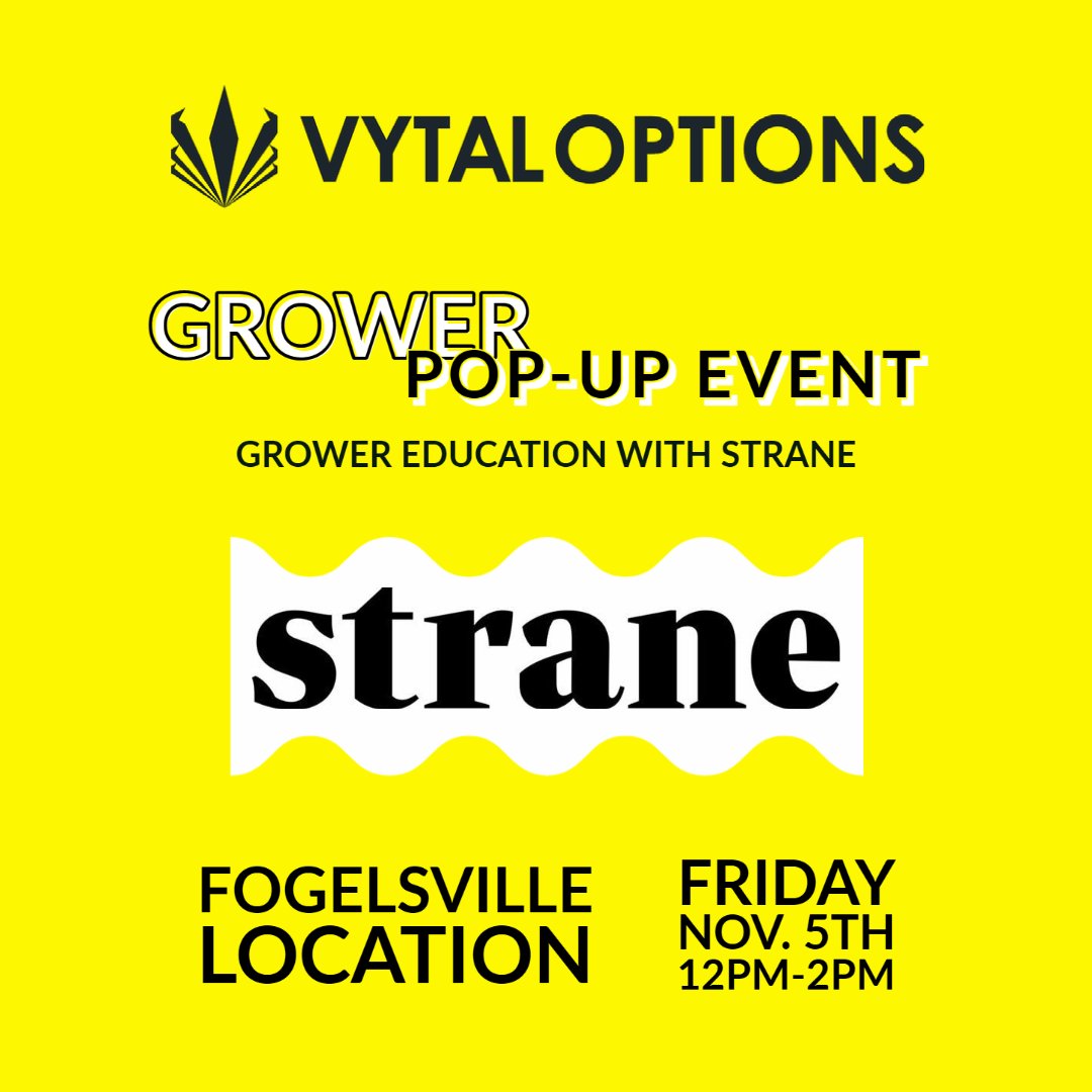 VytalOptions's tweet photo. We're excited to have our friends from Strane coming to our Fogelsville location this Friday, Nov. 5th from 12pm-2pm! Come check out this pop-up event and learn more about Strane's new products. 🤩 https://t.co/ETQaoiB0DG