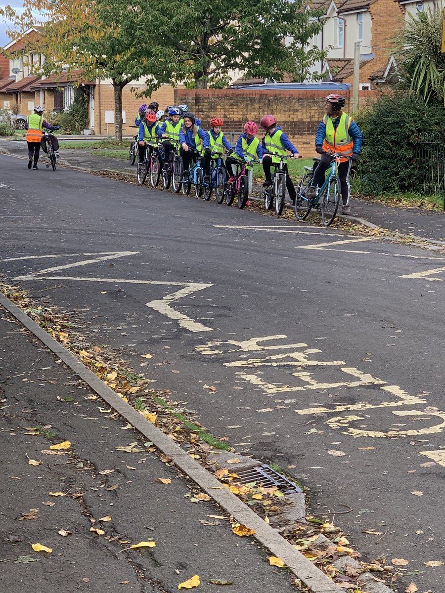 And we are off! Bike ability courses for our Yr6 pupils #greentplt