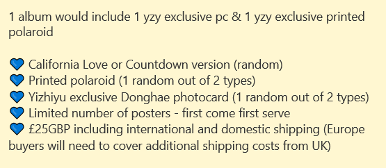 carmen051106's tweet photo. 🇬🇧🇪🇺[UK/EU] Super Junior D&amp;E Countdown Album - Yizhiyu Exclusive 

Details below! 💙

Please DM if you are interested~🥰😊

#슈퍼주니어DnE #SuperJuniorDnE #SuperJuniorDnE_COUNTDOWN #ZERO #Donghae #Eunhyuk #carmen051106GOs #UKELF https://t.co/LAsyBonLW5