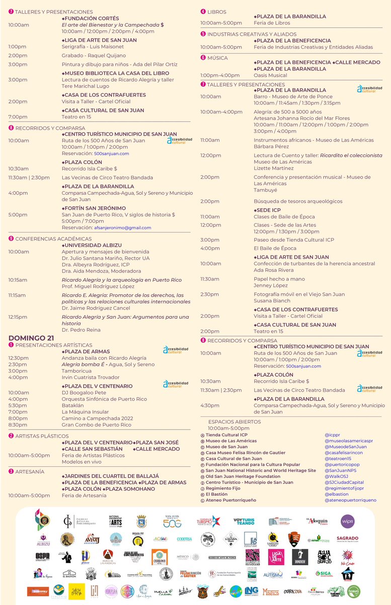 ✨🎉¡Campechada regresa a San Juan! Échale un vistazo a la variada programación del 19 al 21 de noviembre en las distintas plazas del Viejo San Juan. ¡Te esperamos!

#VamosPaCampechada #Campechada2021