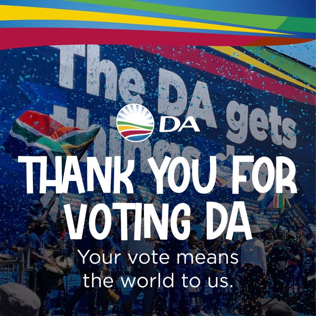 LetsemengDAcllr's tweet photo. Thank you for voting DA! https://t.co/7sRGQpKoiB