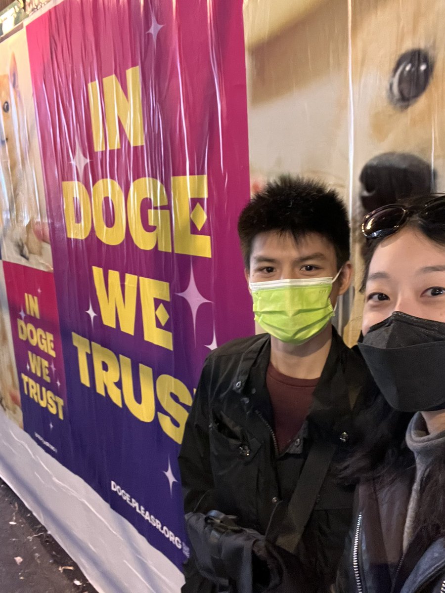 helloimpakt's tweet photo. @d_e_lu and I came across one of the @ownthedoge posters 🙃 https://t.co/cIuJRFEdhD