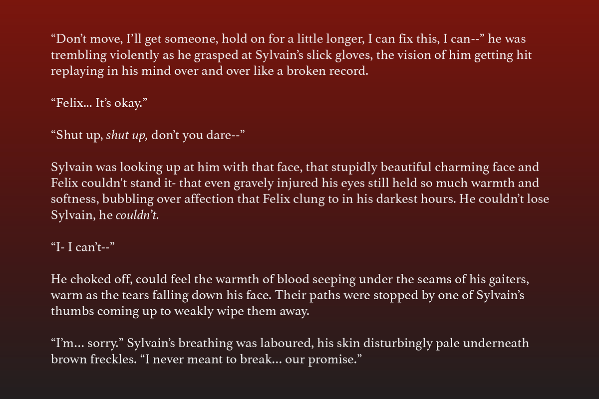 SylvainShake's tweet photo. This #wipwednesday I feel like I'm dying so I'm making #sylvix suffer with me. For #sylvixweek prompt soulmates. 🥺 https://t.co/ZC9HfWCmgE