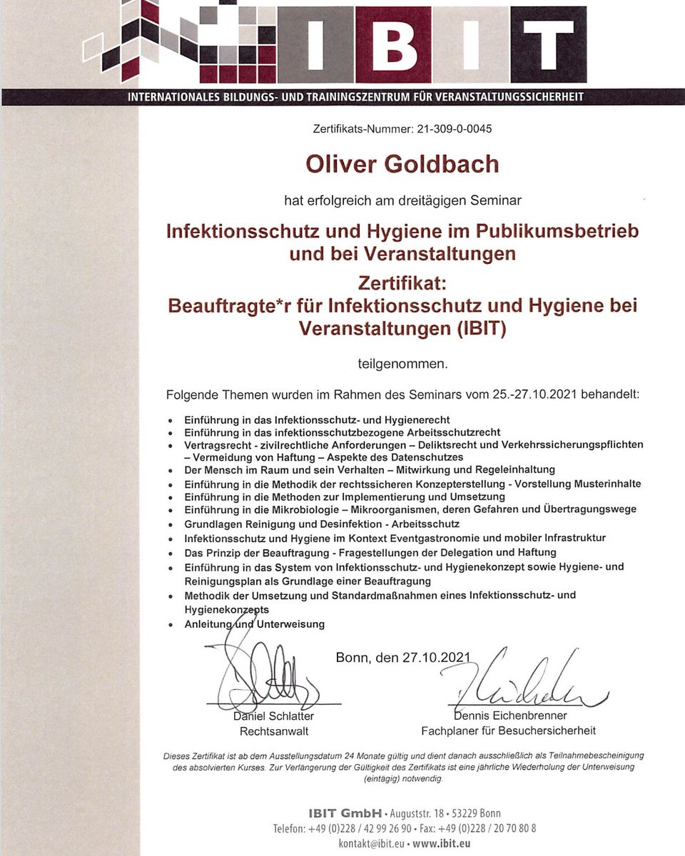 Ab sofort habe ich kann ich eine weitere Qualifikation anbieten