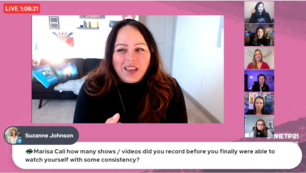 MayKingTea's tweet photo. Great question from Suzanne
which @liveonsocialnow is currently answering
With @TREEFAN_EVENTS @DemystifyEvents @SocialJewelsICT @liveonsocialnow
hosted by @streamyardapp
#wietp21 #wiet21 #womenineventtech #womeninprod #womeninevents https://t.co/iNrw1tlYWL