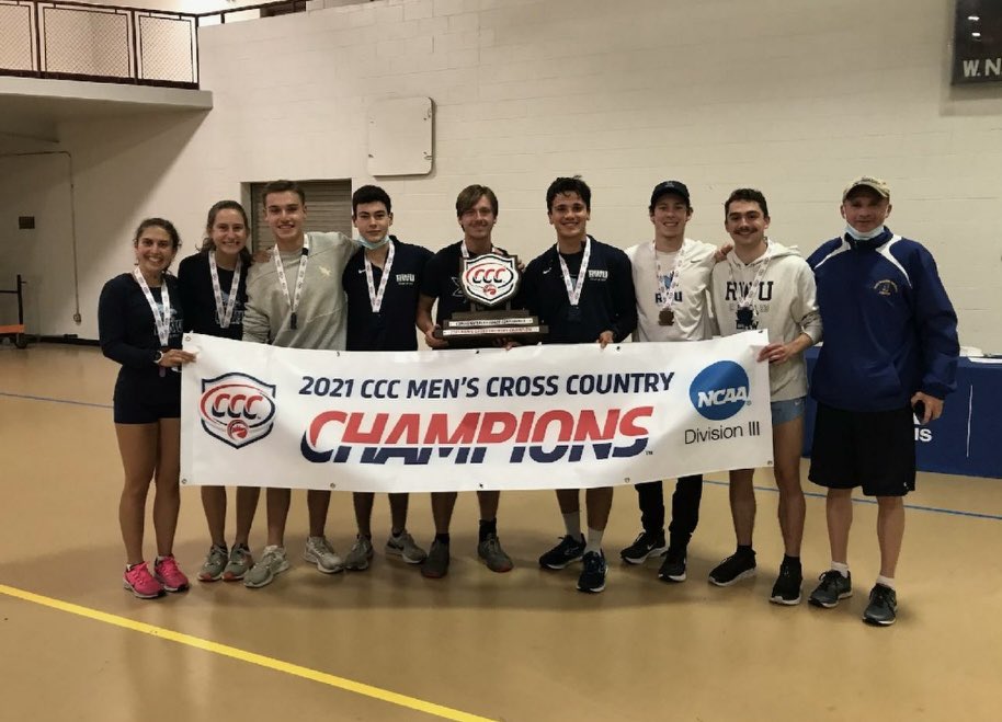 RWU_Athletics's tweet photo. Our #HawkHighlight this week comes from Men’s Cross Country who placed 6️⃣ runners in the top-15 to earn All-CCC honors at the CCC Championship race on Saturday! 
#TakeFlight https://t.co/Jdg57PIW4Y