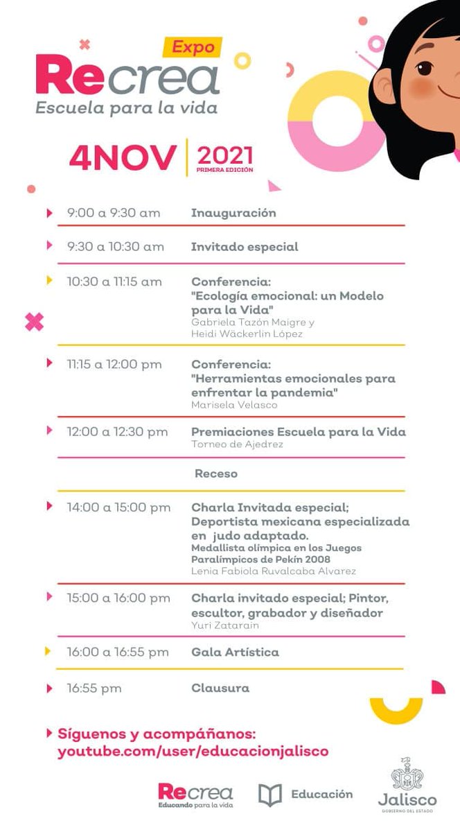 JCFloresMiramon's tweet photo. Los espero mañana en la Expo #RecreaEscuelaParaLaVida, un evento en el que reflexionaremos sobre las mejores prácticas que nos ayudarán a fortalecer nuestras Comunidades de Aprendizaje para la Vida.

https://t.co/E96SjVBdME https://t.co/PT1eewngjQ