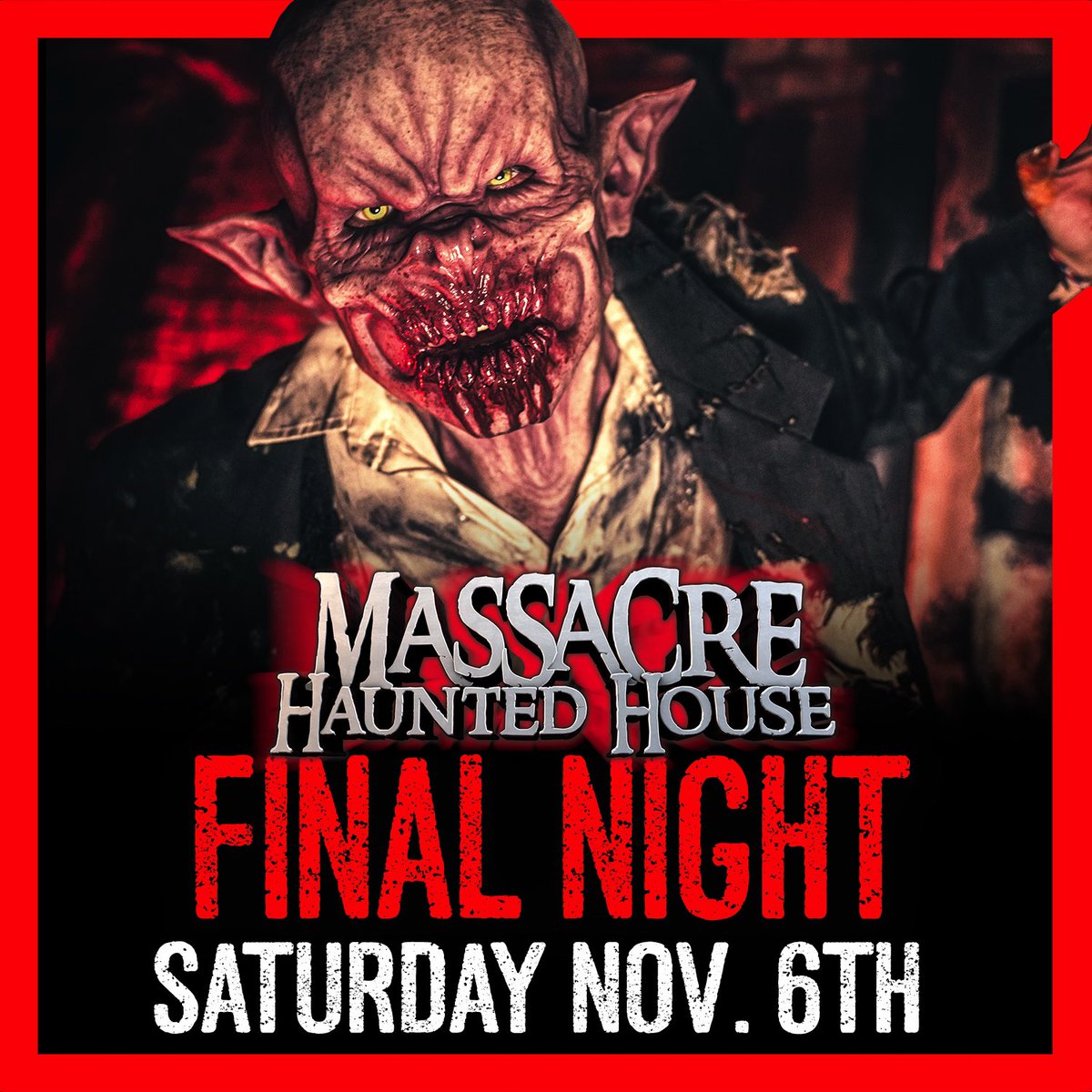 Last chance to scream this Saturday Night! Get tickets at FearTheMassacre.com