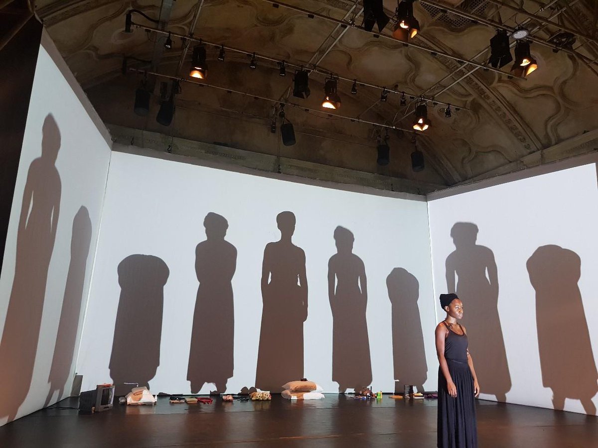 marthacuffy's tweet image. Moving piece by Heather Agyepong @heatha_a. The Body Remembers. Audience invited to witness her body release what it chose. Audio interview clips of Black British women on how #trauma lives in their body. #BlackWomen #AuthenticMovement