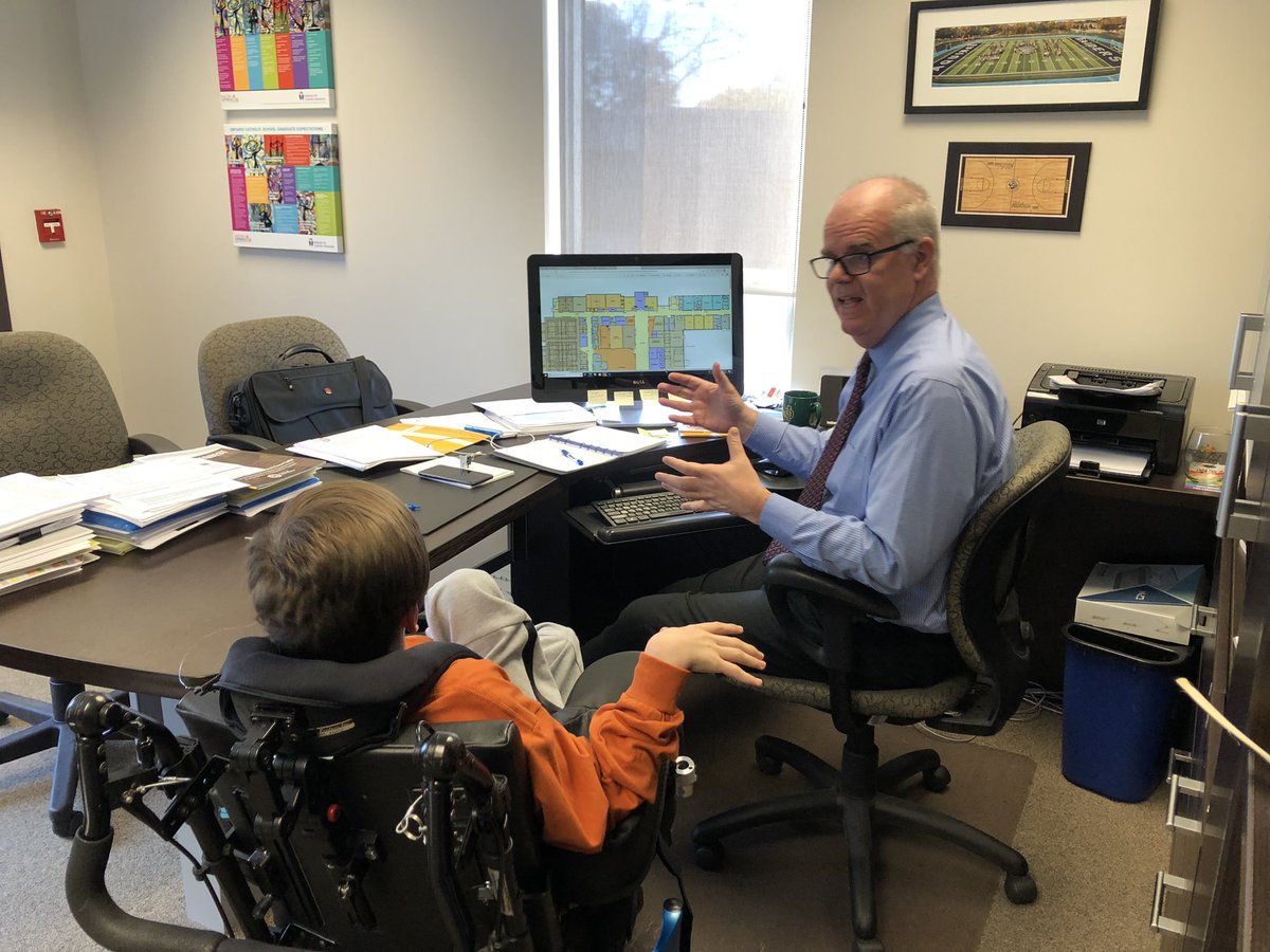 TrusteeAgnew's tweet image. I can’t begin to thank @AndreaSwinden @robvdefranco  @Director_HCDSB and the amazing staff at the CEC for the best #TYKTWD 
Mac learned poster design, new school build design, saw the board room and front desk, and was treated like a King! He said he will be back! @CCCSSNews