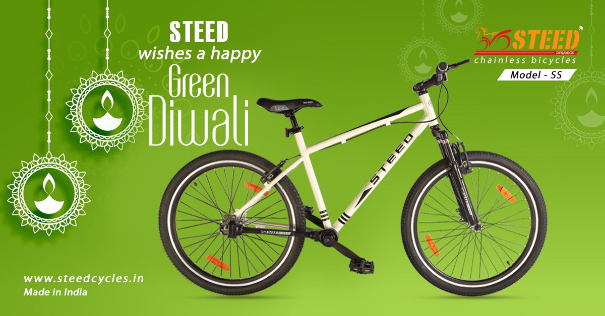 SteedChainless's tweet photo. Steed Chainless Bicycles, the first and only chainless bicycles in India, wishes Happy Diwali.
Now available through our dealers in 74+ locations across India.
For more information, visit https://t.co/hG6uc65mqQ
#steedchainlessbicycles #diwali #deepavali #diwalicelebration https://t.co/Z73nnAaR8e