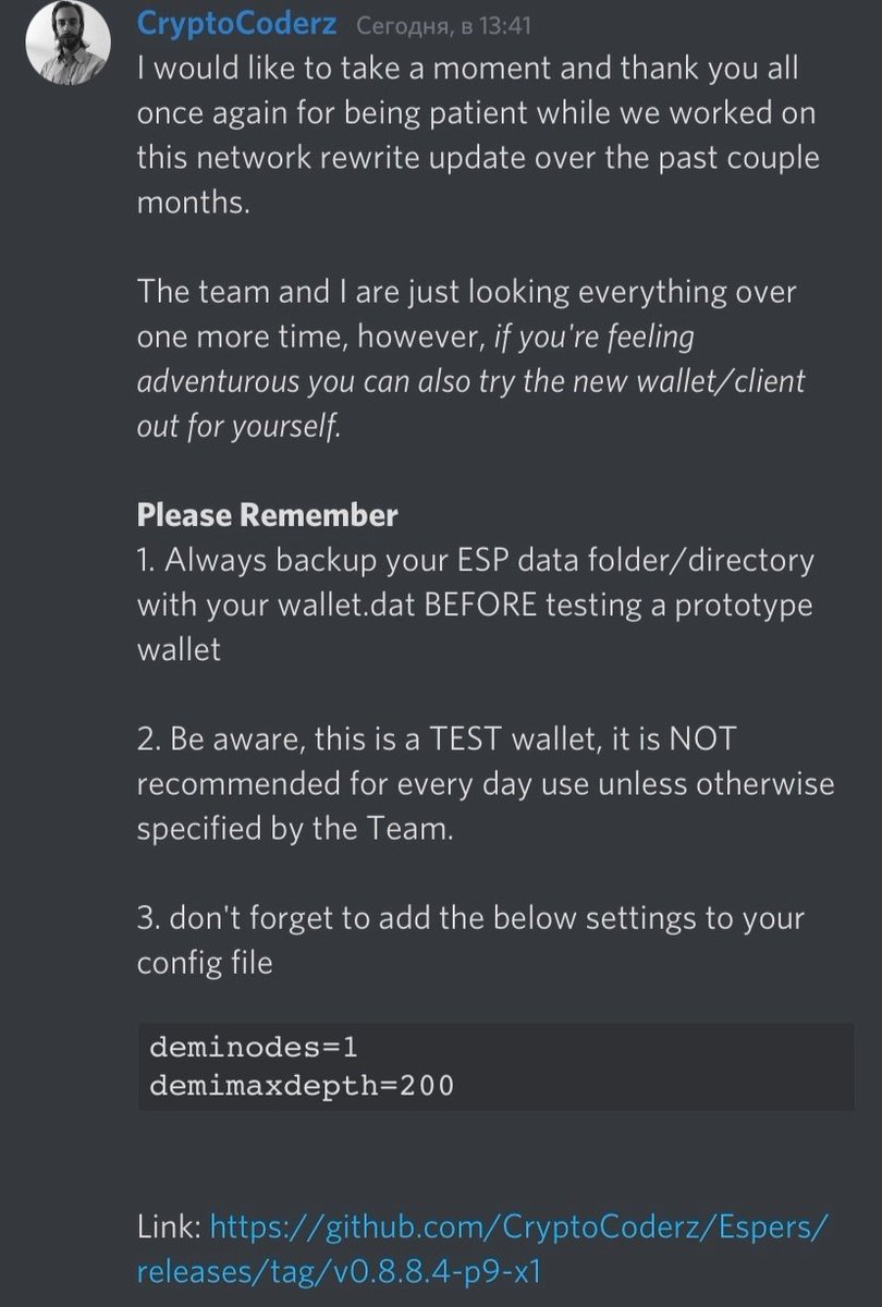 If you would rather wait until a official stable release then just keep checking back twitter for announcements as we will be releasing it publicly once we have ensured a few more things on our end
github.com/CryptoCoderz/E…
#web3 #siteonchain #Xnode #espers #NFTs #NFTCommunity