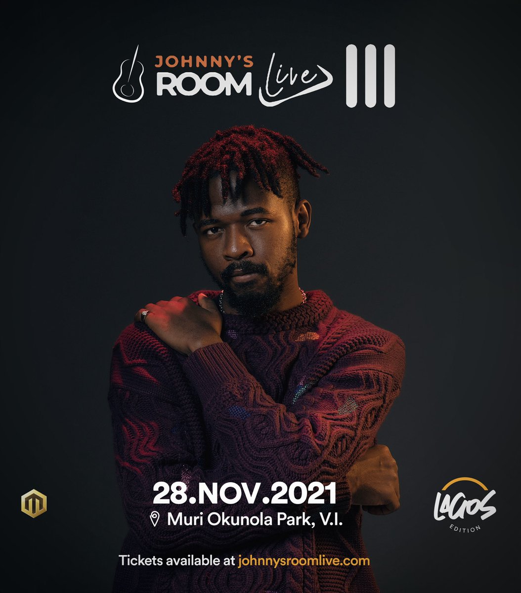 Johnnydrille's tweet photo. LAGOS!

Johnny’s Room Live will happen this November 28th. Me and you will make history again, and this year’s edition is going to be special. I can’t wait to see you ♥️

Tickets now available at https://t.co/LZ9bzL9sLV

Get your tickets now before they run out https://t.co/x9qkzv45OG