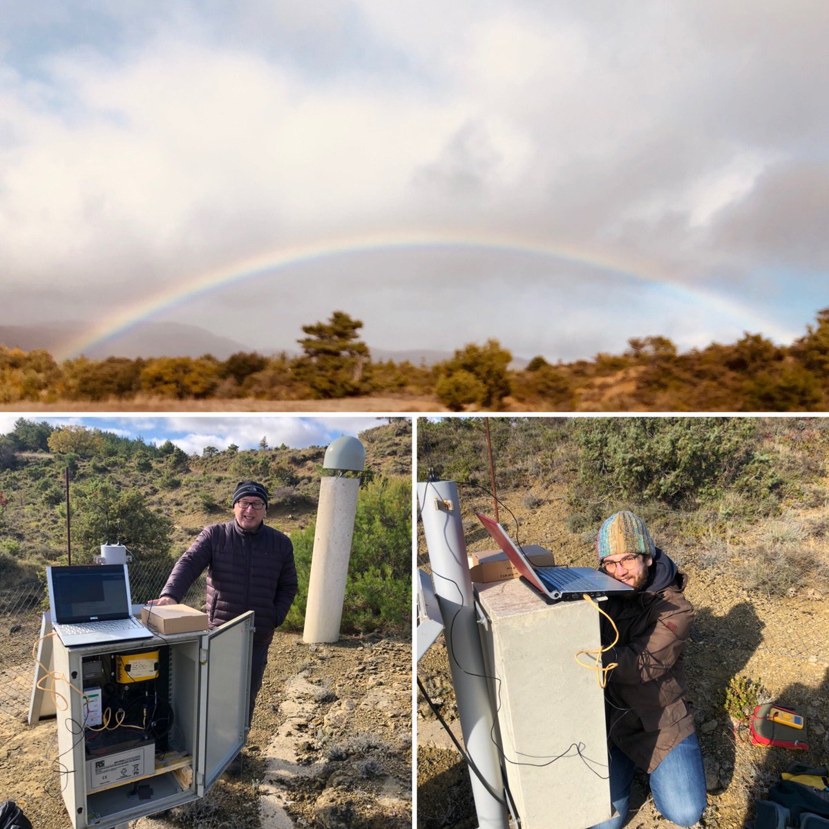 giakhazar's tweet photo. Another successful day: the CGPS station in Fuencalderas, Pyrenees was fixed today after more than 2 years of inactivity. Funded NSOURCES project (PID2020-119772RB-I00) by @CienciaGob. @geologiaub @risknat_ub @DeptDto https://t.co/z4AMt7L8EW