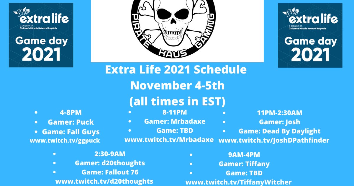 GGPuckery's tweet photo. Tomorrow is the big day! #EXTRALIFE https://t.co/r2aWwMvhtn https://t.co/7t6i5k7ApQ